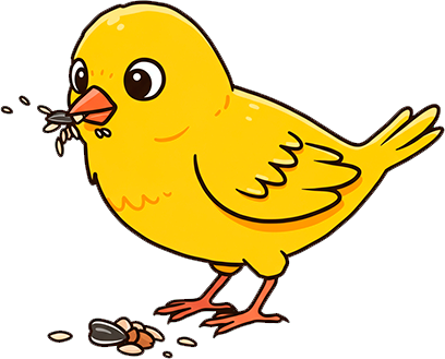 Pájaro comiendo